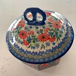 Floral Ceramic Casserole w/Lid